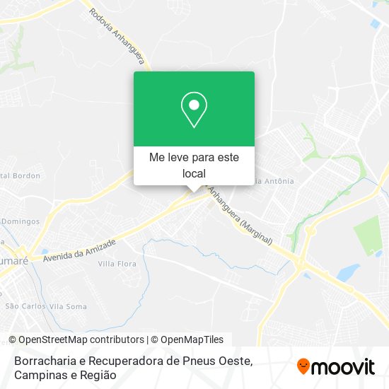 Borracharia e Recuperadora de Pneus Oeste mapa