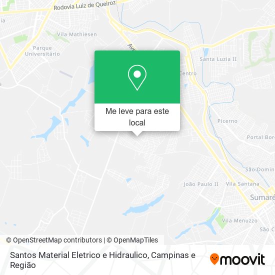 Santos Material Eletrico e Hidraulico mapa