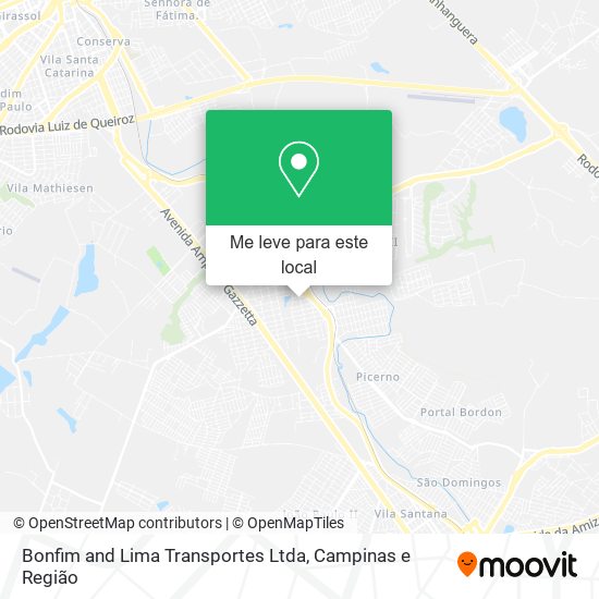 Bonfim and Lima Transportes Ltda mapa