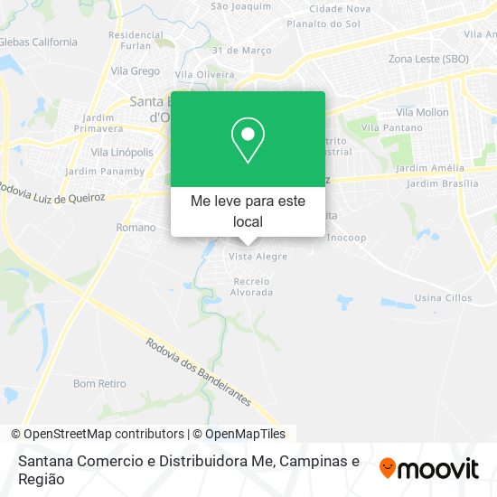 Santana Comercio e Distribuidora Me mapa