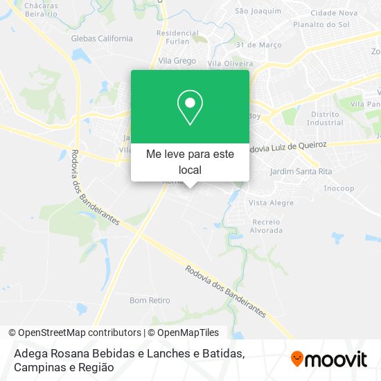 Adega Rosana Bebidas e Lanches e Batidas mapa