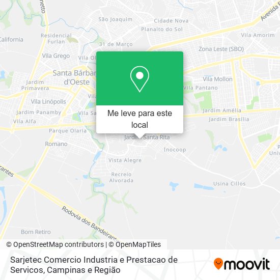 Sarjetec Comercio Industria e Prestacao de Servicos mapa