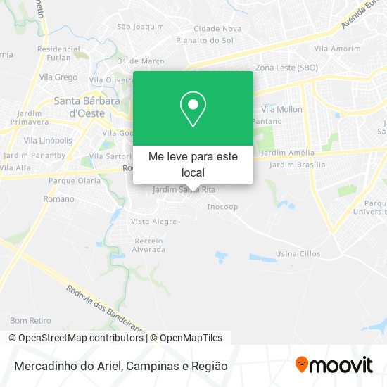 Mercadinho do Ariel mapa