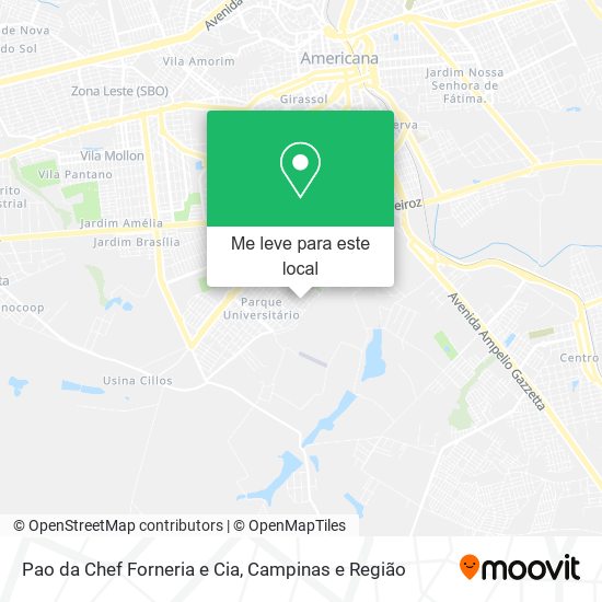 Pao da Chef Forneria e Cia mapa