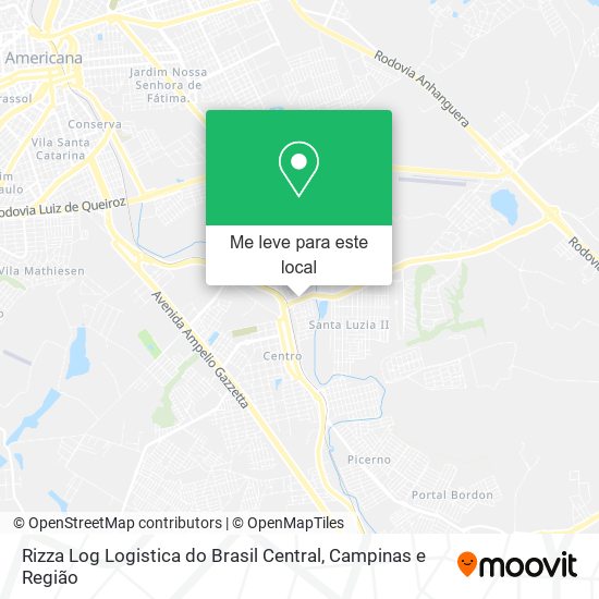 Rizza Log Logistica do Brasil Central mapa