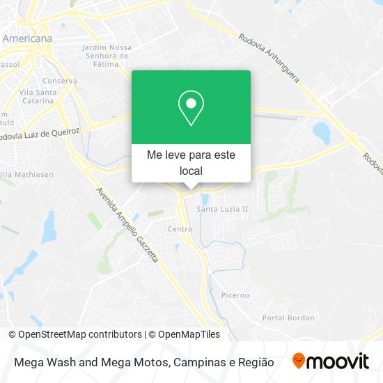 Mega Wash and Mega Motos mapa