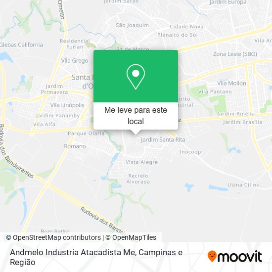 Andmelo Industria Atacadista Me mapa