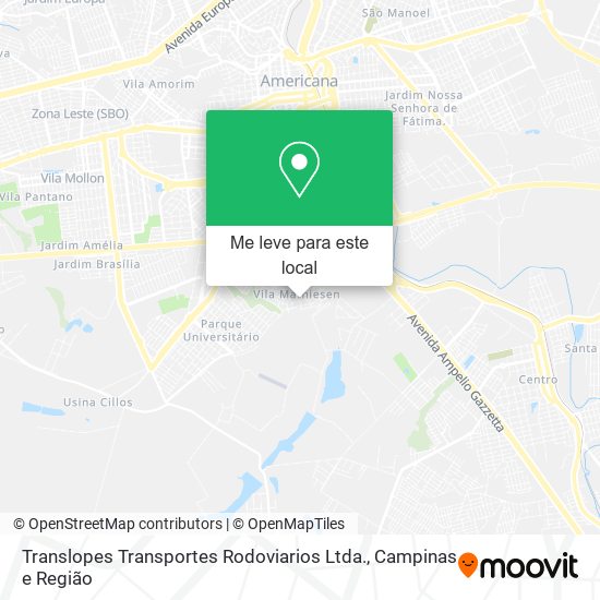 Translopes Transportes Rodoviarios Ltda. mapa