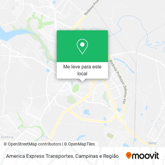 America Express Transportes mapa