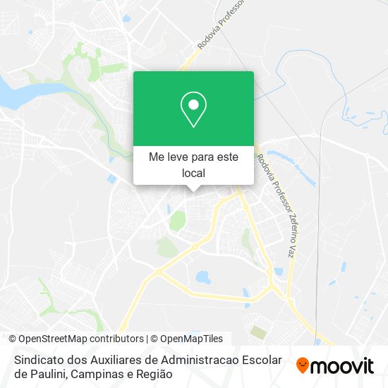 Sindicato dos Auxiliares de Administracao Escolar de Paulini mapa