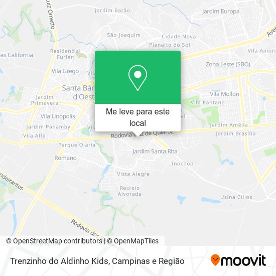 Trenzinho do Aldinho Kids mapa