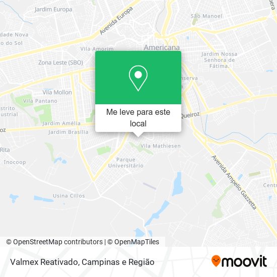 Valmex Reativado mapa