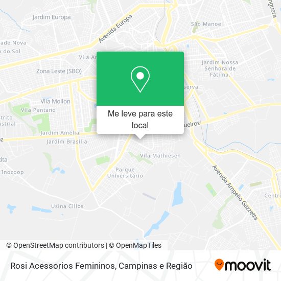 Rosi Acessorios Femininos mapa