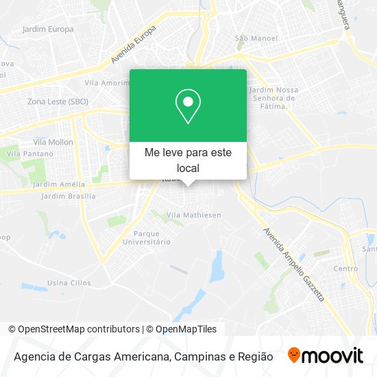 Agencia de Cargas Americana mapa