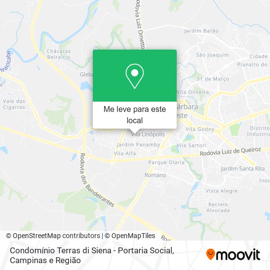 Condomínio Terras di Siena - Portaria Social mapa