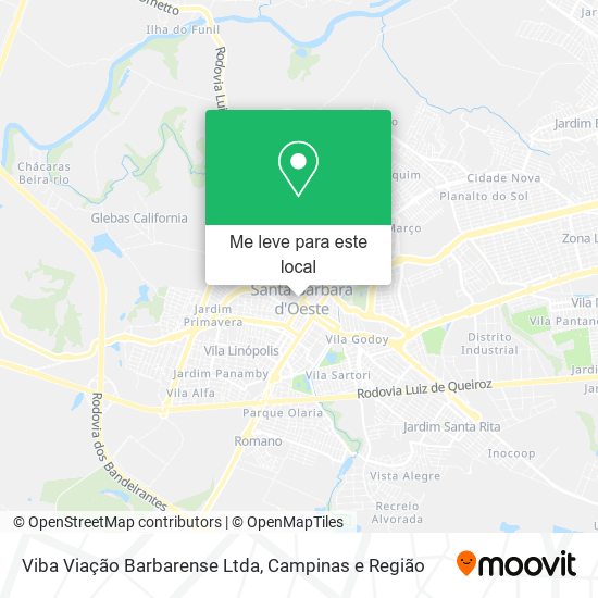 Viba Viação Barbarense Ltda mapa