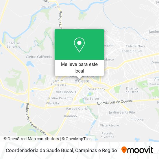 Coordenadoria da Saude Bucal mapa