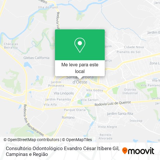 Consultório Odontológico Evandro César Itibere Gil mapa