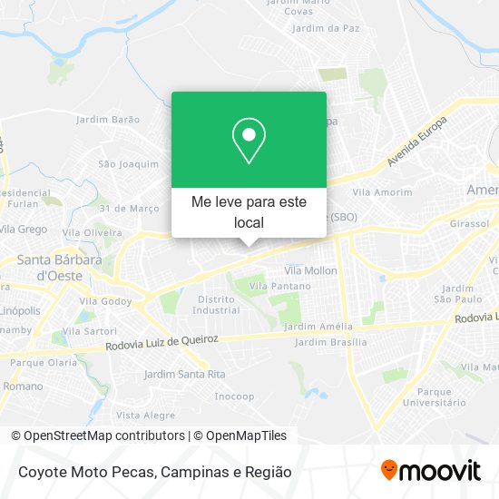Coyote Moto Pecas mapa