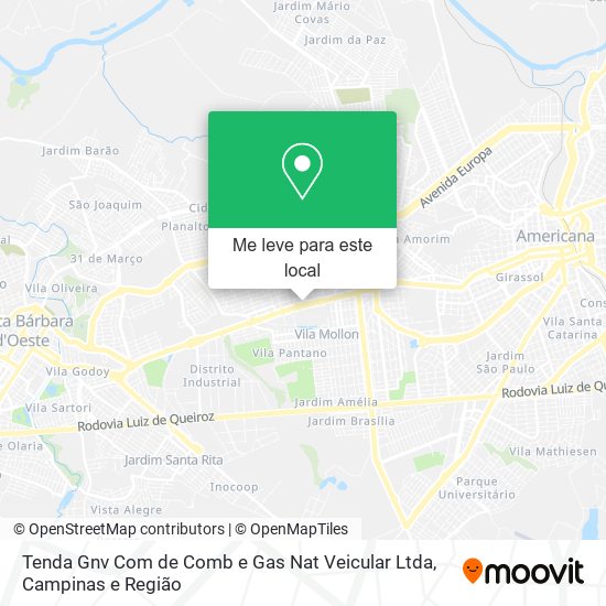 Tenda Gnv Com de Comb e Gas Nat Veicular Ltda mapa