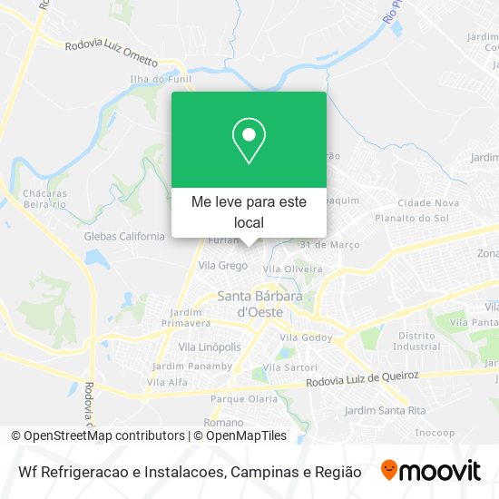 Wf Refrigeracao e Instalacoes mapa