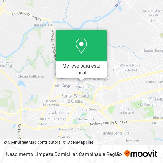 Nascimento Limpeza Domiciliar mapa