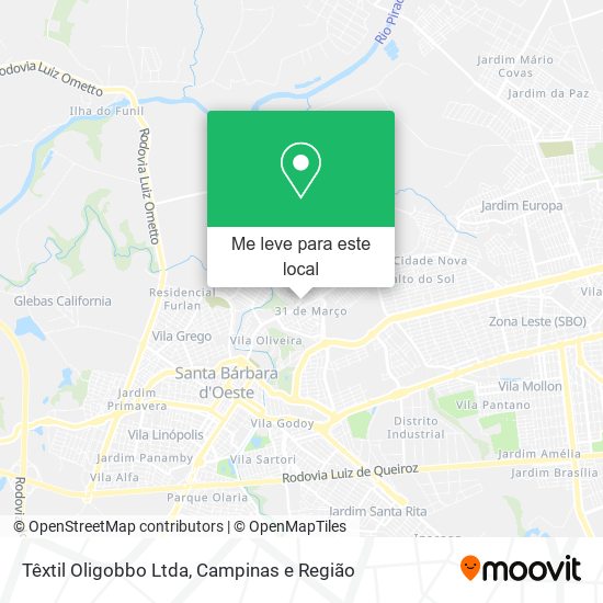 Têxtil Oligobbo Ltda mapa