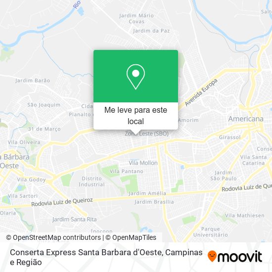 Conserta Express Santa Barbara d'Oeste mapa