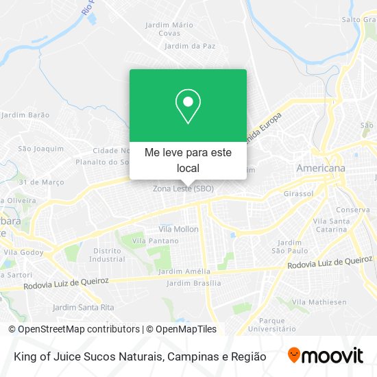 King of Juice Sucos Naturais mapa