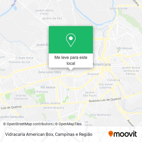 Vidracaria American Box mapa