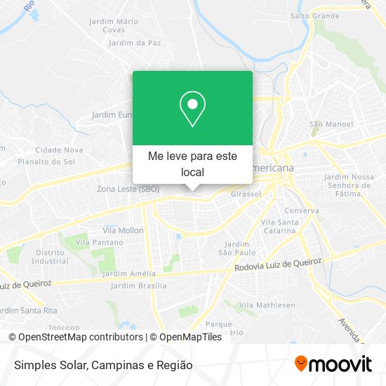 Simples Solar mapa