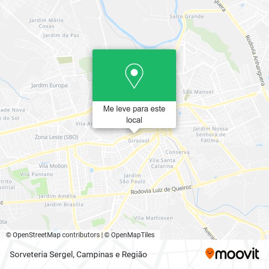 Sorveteria Sergel mapa