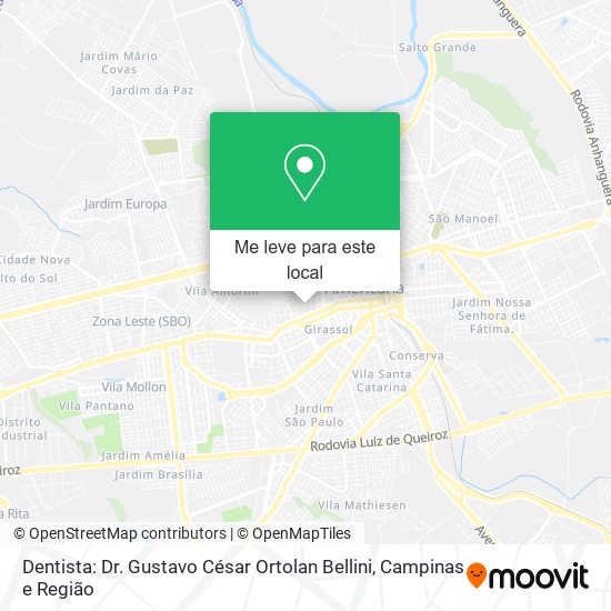 Dentista: Dr. Gustavo César Ortolan Bellini mapa