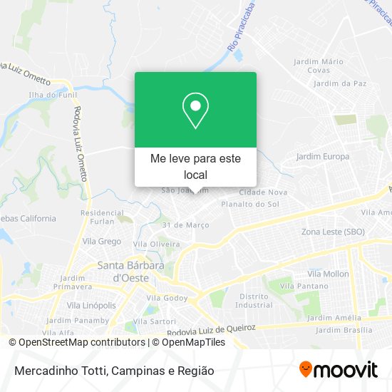 Mercadinho Totti mapa