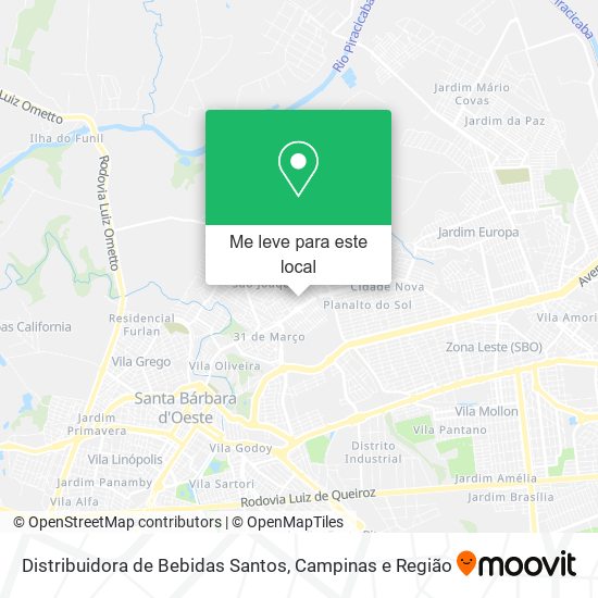 Distribuidora de Bebidas Santos mapa