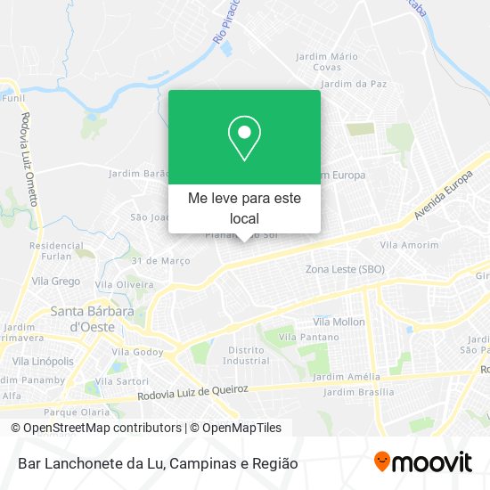 Bar Lanchonete da Lu mapa