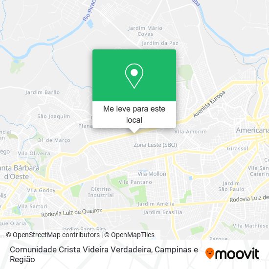 Comunidade Crista Videira Verdadeira mapa