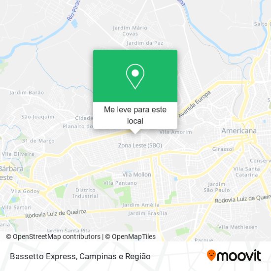 Bassetto Express mapa