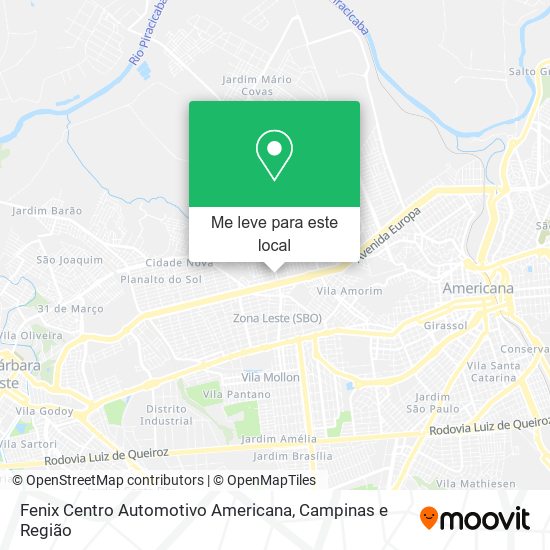 Fenix Centro Automotivo Americana mapa