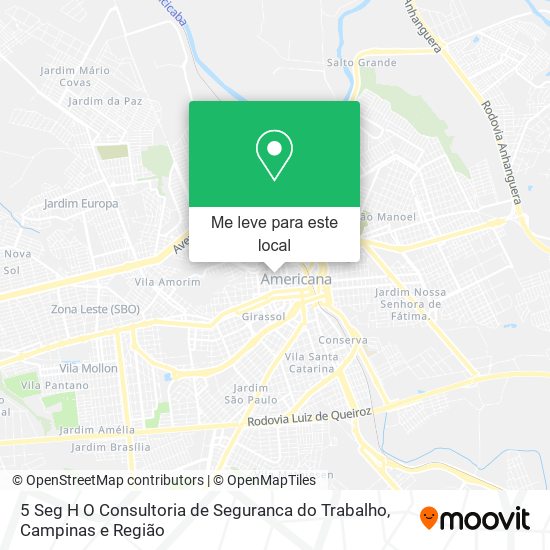 5 Seg H O Consultoria de Seguranca do Trabalho mapa