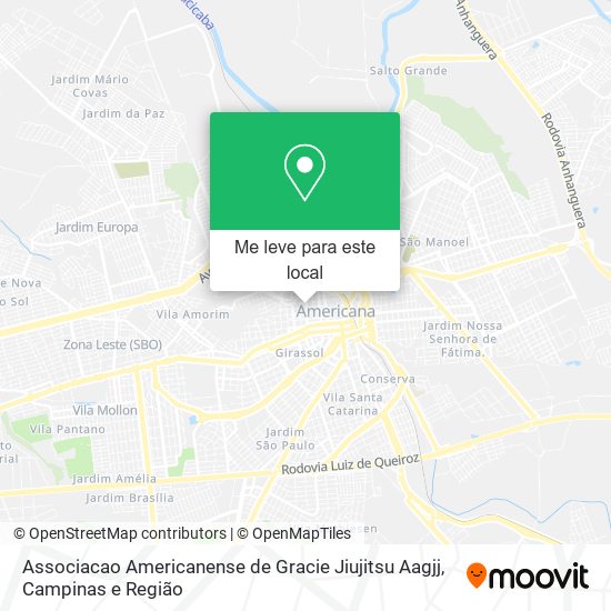 Associacao Americanense de Gracie Jiujitsu Aagjj mapa