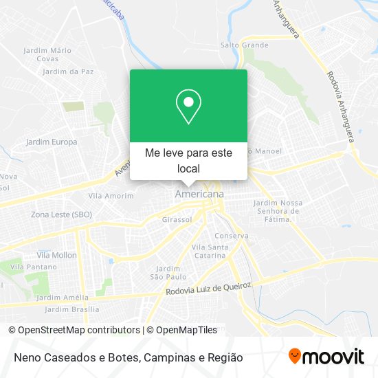 Neno Caseados e Botes mapa