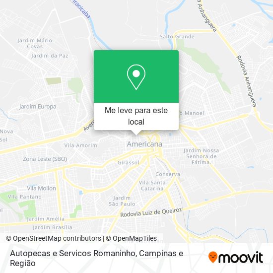 Autopecas e Servicos Romaninho mapa