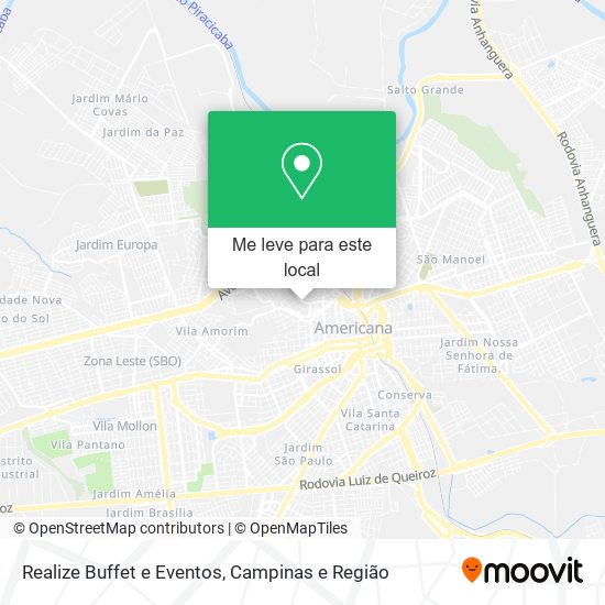 Realize Buffet e Eventos mapa