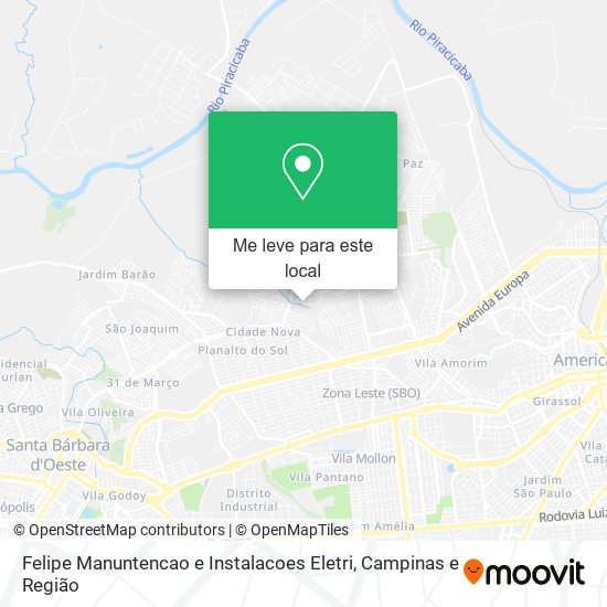 Felipe Manuntencao e Instalacoes Eletri mapa