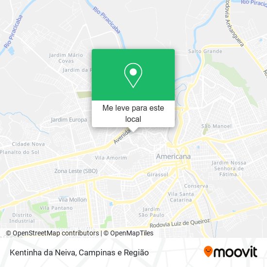 Kentinha da Neiva mapa