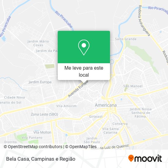 Bela Casa mapa