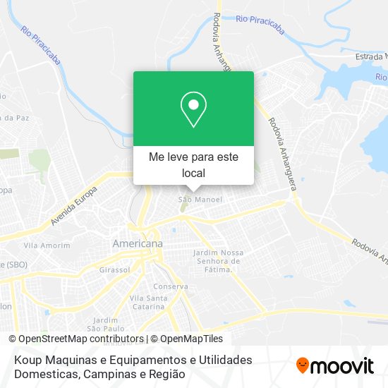 Koup Maquinas e Equipamentos e Utilidades Domesticas mapa