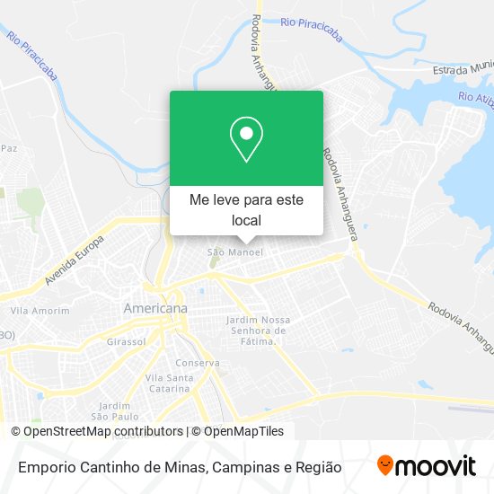 Emporio Cantinho de Minas mapa