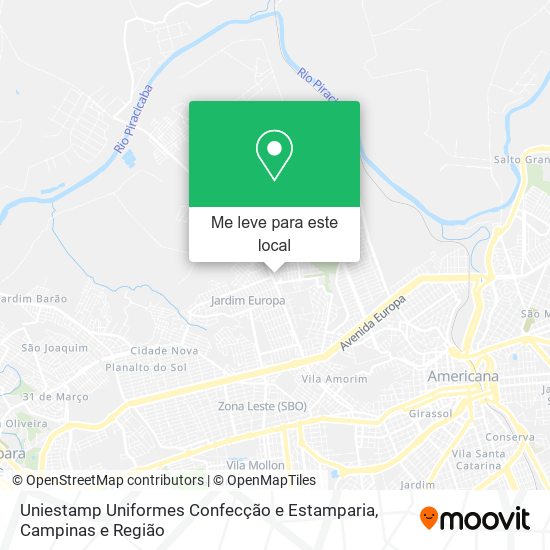 Uniestamp Uniformes Confecção e Estamparia mapa